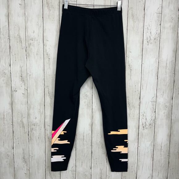 Nike Pro Hyperwarm High Waisted Graphic Swoosh Legging Gym Running Pants Small - Picture 2 of 8